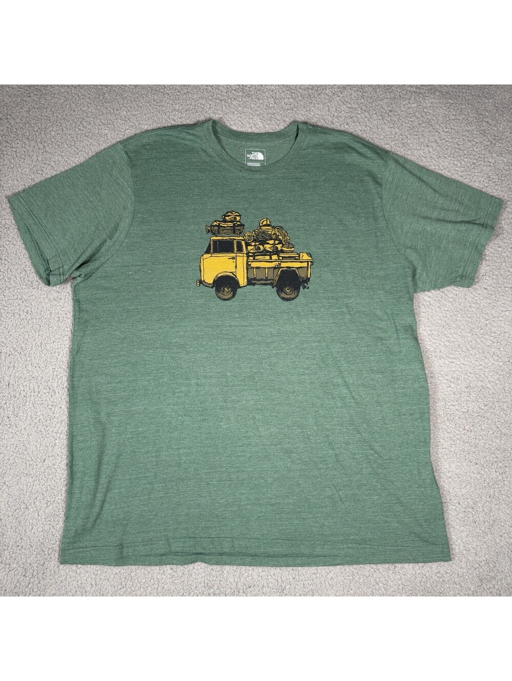 The North Face Men's 3XL Green Short Sleeve Graphic T-Shirt Crew Neck Soft